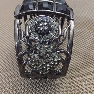 Beautiful goth/ amazing spider bracelet